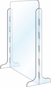 Spuckschutz Trennwand (H 150cm) Acrylglas selbststehend